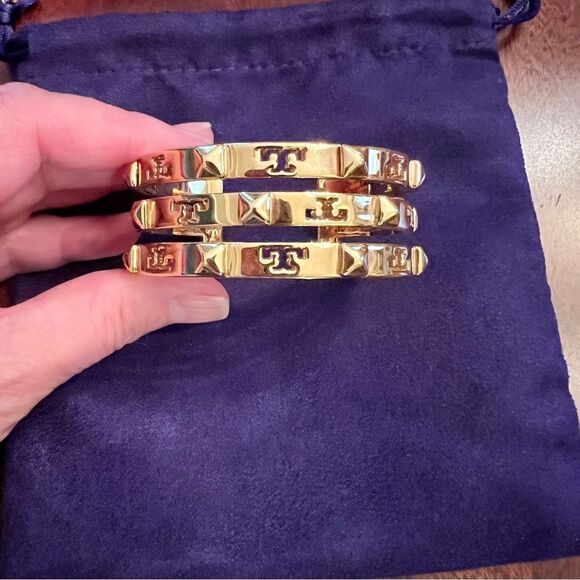 NIB RARE Tory Burch 16K Gold Plated Bracelet - Picture 6 of 10